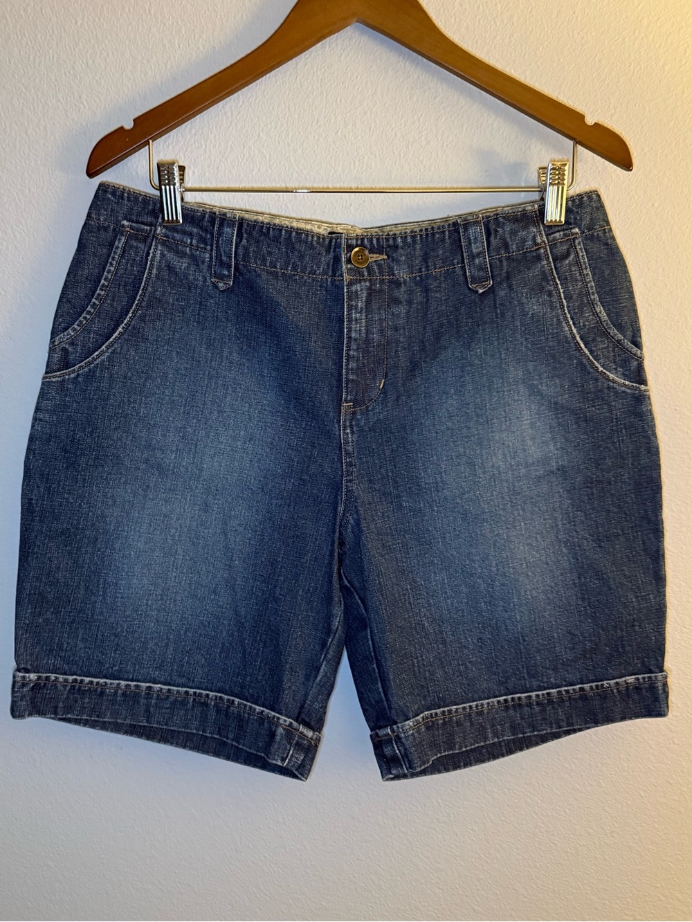 Sonoma Dark Blue Roll-Cuff Denim Shorts